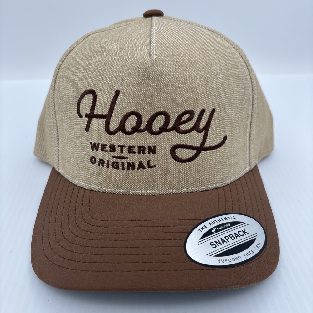 Hooey OG Tan Brown Stitching Western Trucker Cap Snapback Hat